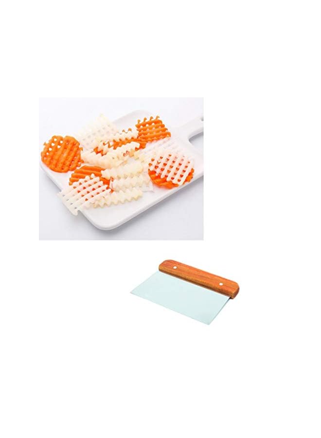 Raxoom Stainless Steel Dough Pastry Scraper Cake Bread Bench Cutter Baking Chopper Utensil for Home Restaurant, 15*11*1cm - Image 3