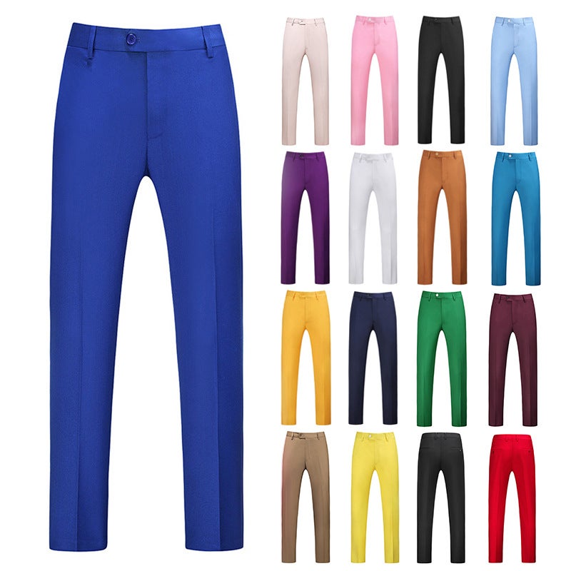 Trousers Men'S Work Clothes 2024 Four Seasons Slim Fit Trousers Fashion 19 Color Pants Groom'S Best Man Dress Men - Image 3