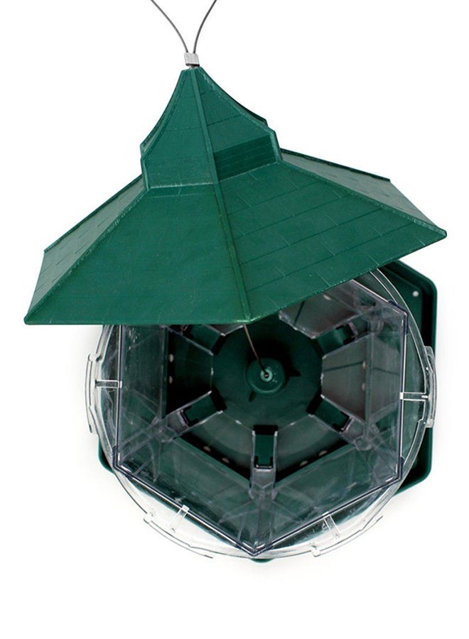 Plastic Hexagonal-Shape Bird Feeder Green - Image 4