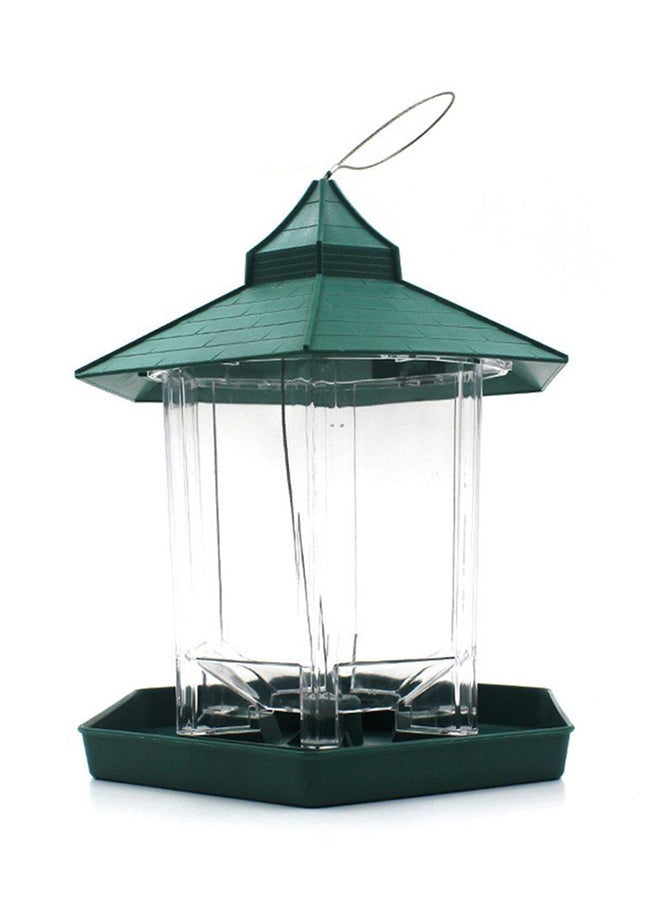 Plastic Hexagonal-Shape Bird Feeder Green - Image 2