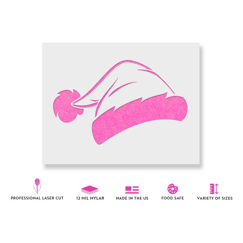 Stencil Revolution Santa Hat Stencil - Reusable Christmas Stencil for Crafting - Image 2
