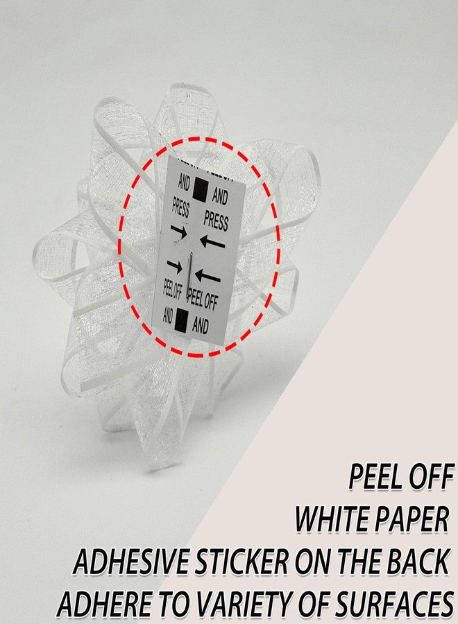 Capesaro 18 Pcs Gift Bows Assortment - Mini Gift Bows White for Decorate Gift Packaging, Stick Bows for Birthday Christmas, Graduation, Wedding Gift Wrap Decorations 2 Size 3 inch/7.6cm 2.2 inch/5.6cm - Image 3