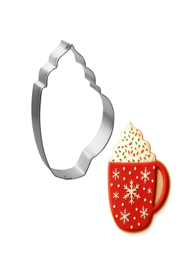 Foose Coffee Mug Cookie Cutter 4 Inch -Tin Plated Steel Cookie Cutters - Coffee Mug Cookie Mold - Image 1