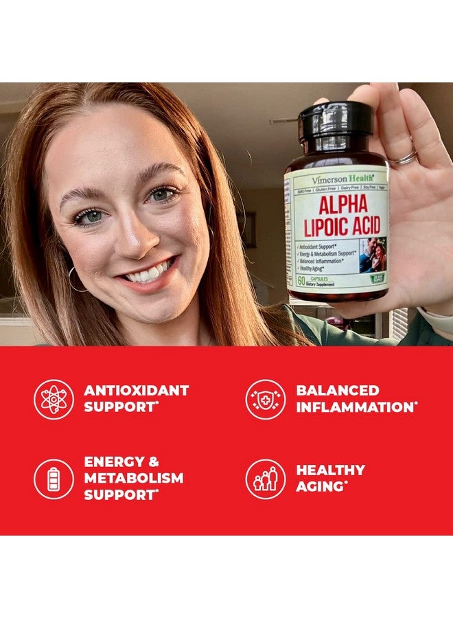 Vimerson Health Alpha Lipoic Acid 650Mg. Ala Supplement For Energy & Metabolism Inflammation & Aging Support. Alphalipoic Acid Supplement For Liver Nerve & Cardiovascular Support. 60 Capsules Made In Usa. - Image 3