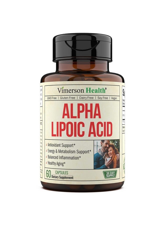 Vimerson Health Alpha Lipoic Acid 650Mg. Ala Supplement For Energy & Metabolism Inflammation & Aging Support. Alphalipoic Acid Supplement For Liver Nerve & Cardiovascular Support. 60 Capsules Made In Usa. - Image 1