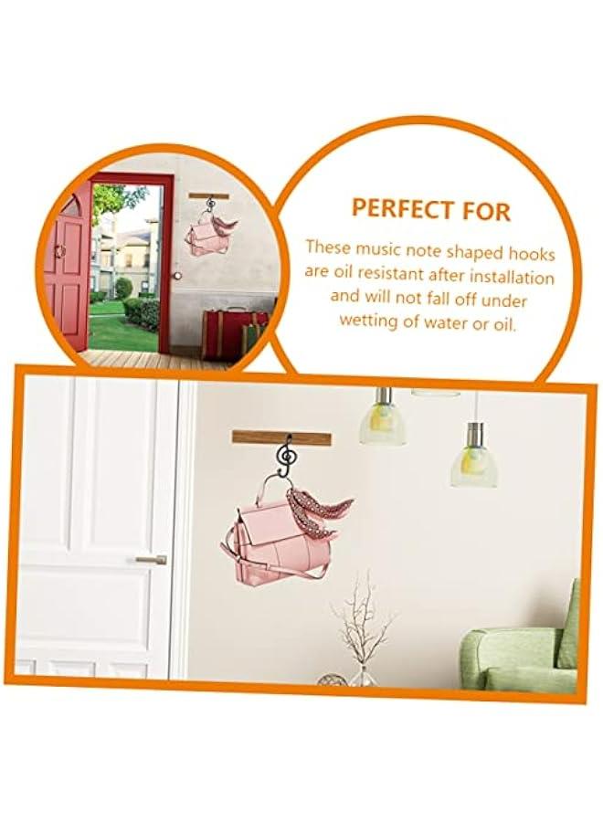 Generic Set of 2 Guitar Hangers: Music Decoration Towel Hooks for Wall Mount. Musical Note Hats Rack and Decorative Pant Hooks. Iron Metal Robe Purse Hook.  - Image 5