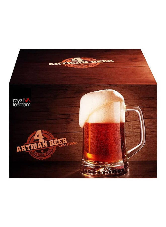 Orchid 4-Piece Royal Leerdam Artisan Beer Mug Set 320ml  - Image 3