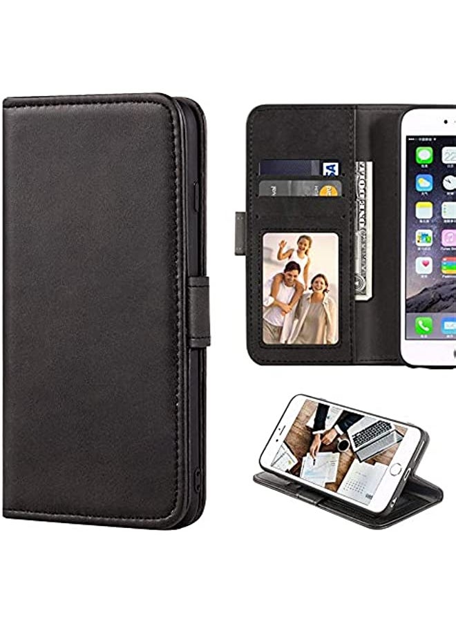 erorex - Case for TCL 10 Plus/TCL 10 Pro, Leather Wallet Case with Cash and Card Slots Soft TPU Back Cover Magnet Flip Case for TCL 10 Plus (TCL 10 Plus, Black) - Image 1