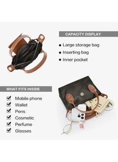 Bostanten BOSTANTEN Charli Bag – Korean Style Fashion Women's Shoulder Bag (Black with Brown)  - Image 3
