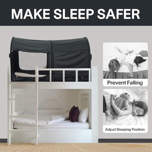 LEEDOR® Bed Canopy Bed Tents Dream Tents Privacy Space,Sleeping Tents Indoor Pop Up Portable Frame,Mosquito Net Curtains Breathable Reducing Light & Air Ventilation 2-in-1 New Version Full - Image 4