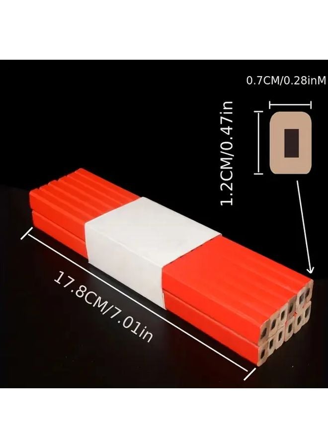 5pcs Flat Tip Carpentry Pencils Heavy Duty Construction Non Slip Grip for Woodworking Drafting - Image 3