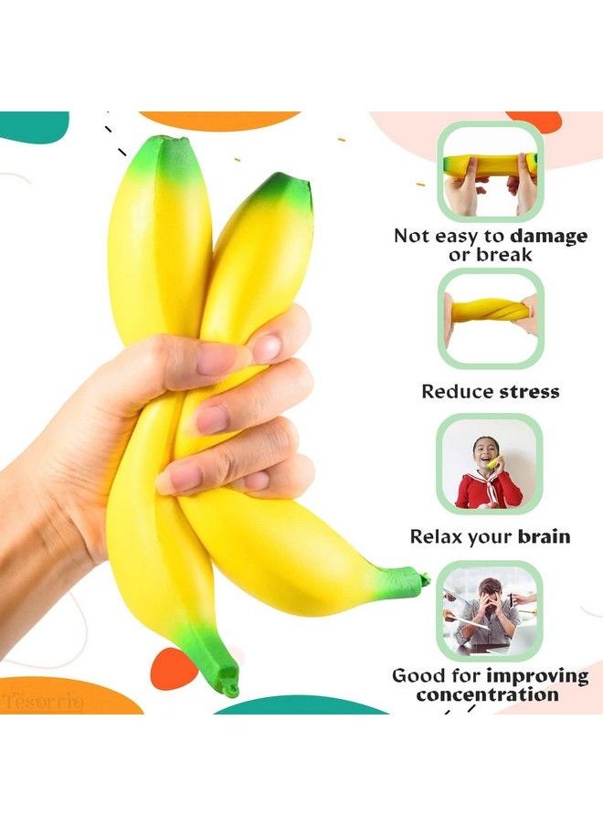 ALPI - Banana Fidget Stress Relief Toy Super Stretchy Banana Adult Toys Adhd Stress Relief Toys For Kids Squishy Banana Fidget Toy Fidget Banana Concentrate Toy Stretchy Inflatable Banana Toys Great Gift - Image 1