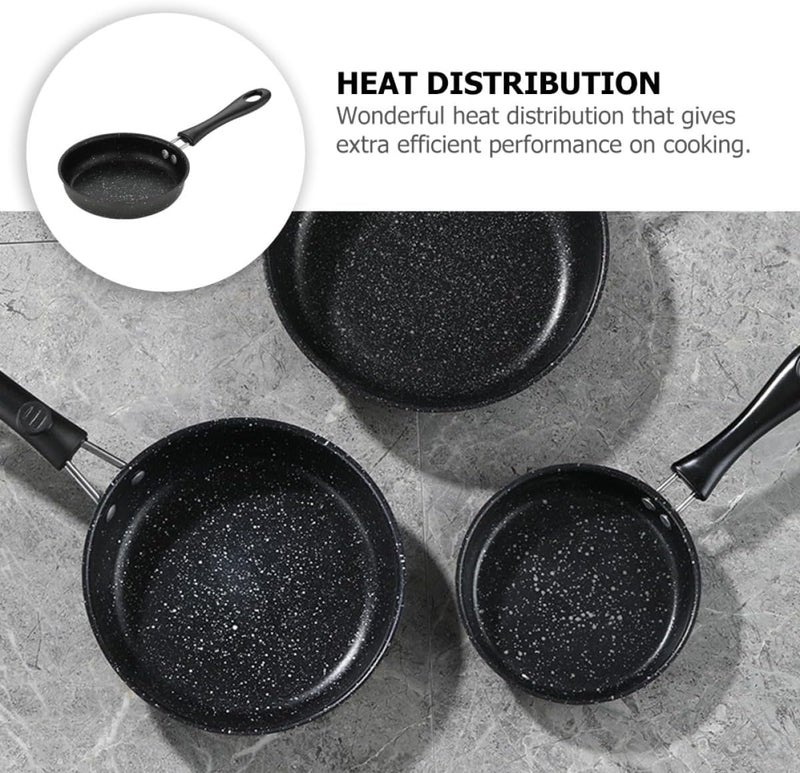 Kichvoe Nonstick Mini Frying Pan 12cm Stone Coating Small Skillet for Pancakes Eggs and Meat Cooking Kitchen Cookware - Image 3