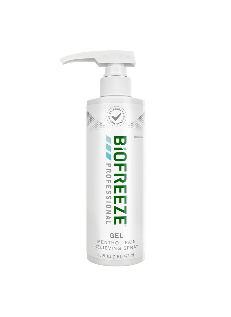 Biofreeze Biofreeze Professional Strength Pain Relief Gel, Arthritis Pain Reliver, Knee & Lower Back Pain Relief, Sore Muscle Relief, Neck Pain Relief, FSA Eligible, 16 FL OZ Biofreeze Menthol Gel 