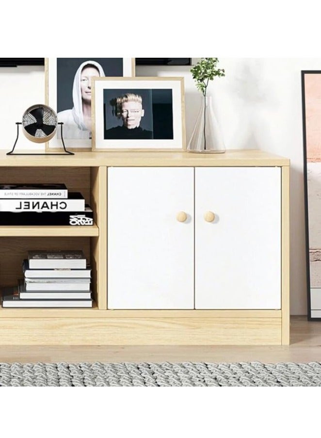 Generic Modern TV Cabinet TV Table Home Bedroom TV Stand with Open Shelves & Drawers Television Table for TVs Up to 55'' TV Desk Unit for Entertainment,Gaming Device - Image 4