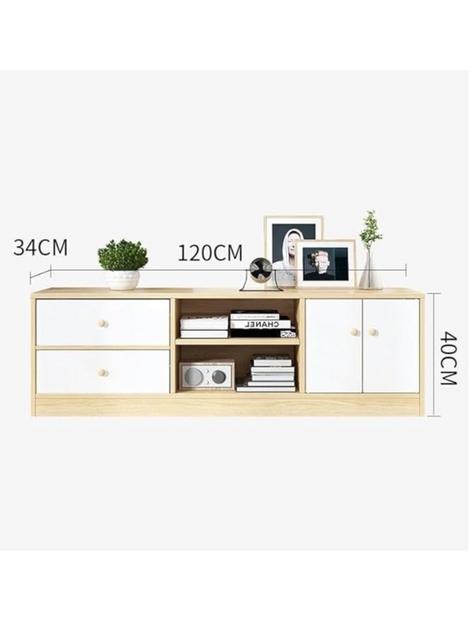 Generic Modern TV Cabinet TV Table Home Bedroom TV Stand with Open Shelves & Drawers Television Table for TVs Up to 55'' TV Desk Unit for Entertainment,Gaming Device - Image 5