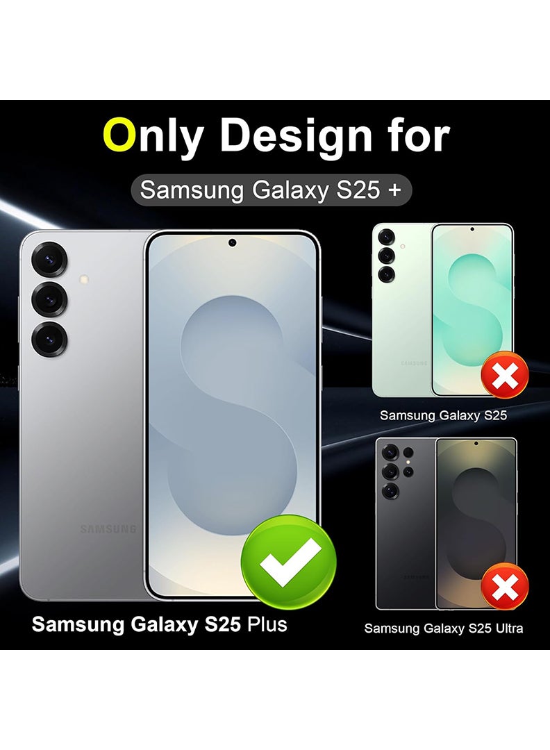 Theodor Samsung Galaxy S25 Plus 3 Pcs Camera Lens Protector With 9H Tempered HD Glass Camera Cover Anti Scratch Aluminum Alloy Camera Ring, Phantom Black - Image 2