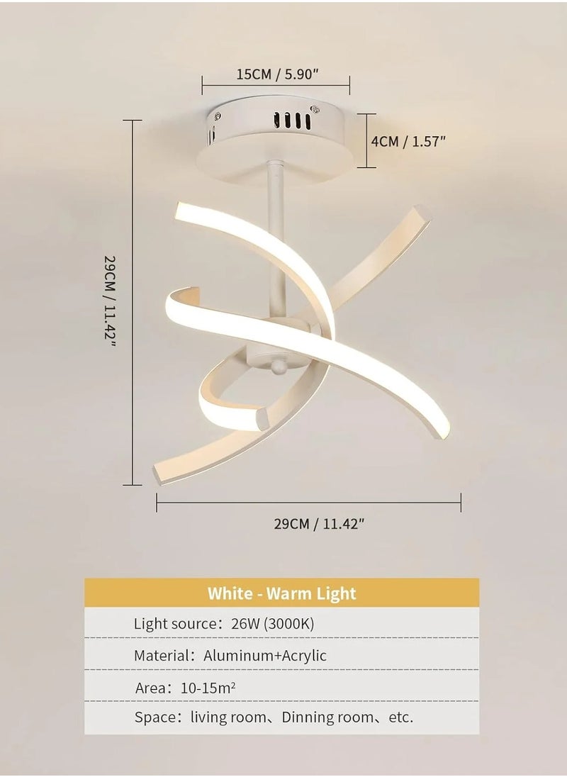 Goeco Led Ceiling Light, Modern Acrylic Ceiling Lamp, Warm White Light Pendant Lamp  - Image 3