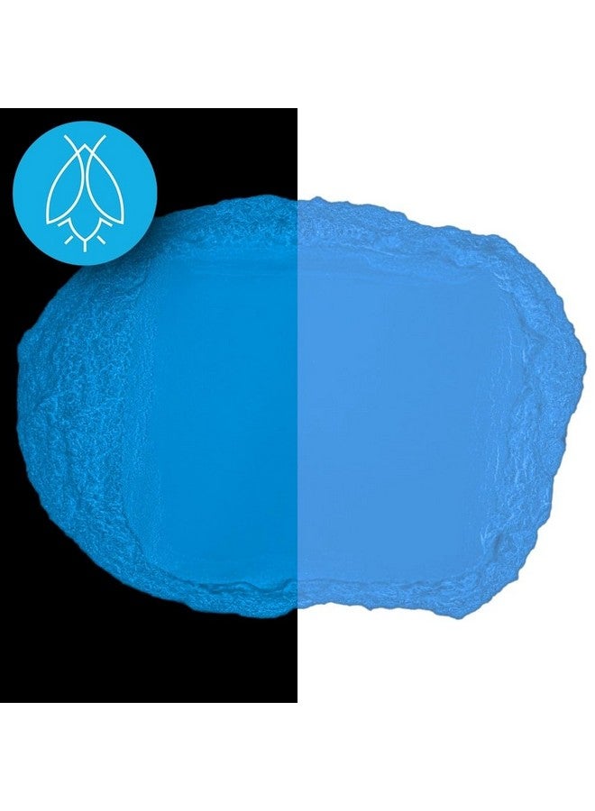Art 'N Glow Glow In The Dark Pigment Powder Neutral And Fluorescent Color For Art Painting Fine Art Nail Art Paint And Diy Crafts Non Toxic Long Lasting 10+ Color Options Fluorescent Blue (1 Ounce) - Image 2