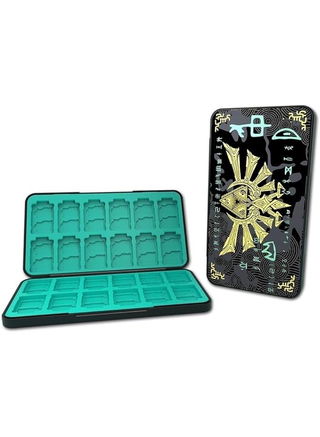 بروماس حافظة ألعاب متوافقة مع نينتندو سويتش/سويتش OLED/سويتش لايت، حافظة خرطوشة حامل ألعاب سويتش مع 24 لعبة و48 بطاقة تخزين مايكرو إس دي لمحبي زيلدا - دموع المملكة - Image 1