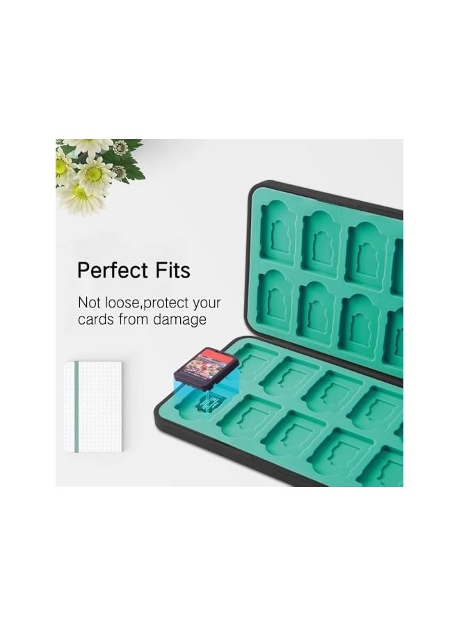 بروماس حافظة ألعاب متوافقة مع نينتندو سويتش/سويتش OLED/سويتش لايت، حافظة خرطوشة حامل ألعاب سويتش مع 24 لعبة و48 بطاقة تخزين مايكرو إس دي لمحبي زيلدا - دموع المملكة - Image 3