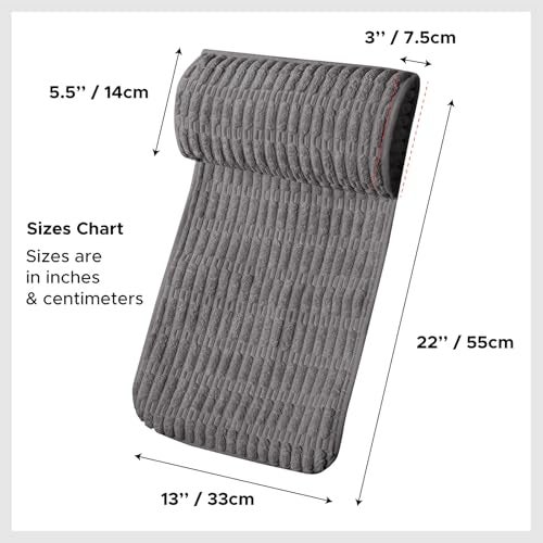 WdFour Headrest Memory Pillow,Neck Pillow, Support Cushions for Back for Sofas, Recliners, Office Chairs, Massage Chairs for Neck Pain Relief and Cervical Support. (Gray, 13" Wx5.5 Lx3 D) - Image 3