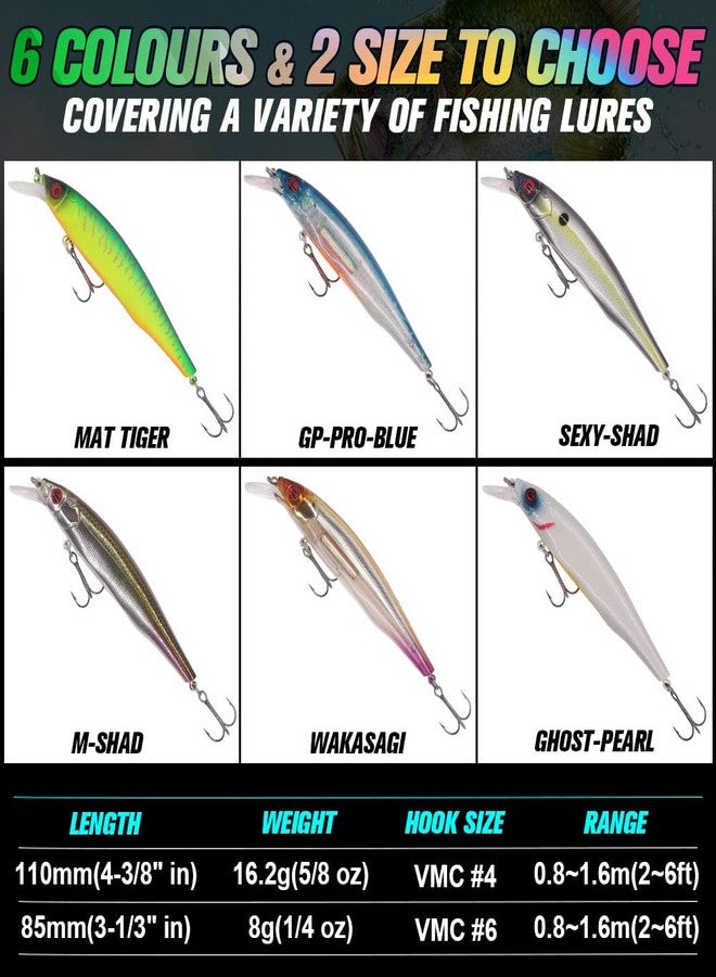 XFISHMAN Jerkbait-for-Bass-Fishing-Minnow-Lure-Suspending--Baits-Fishing-Lures Kit - Image 4