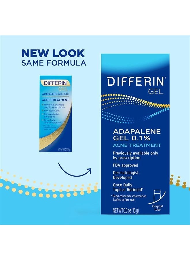 differin جل علاج حب الشباب، كمية تكفي 30 يومًا، علاج ريتينويد للوجه مع 0.1% أدابالين، عناية لطيفة بالبشرة الحساسة المعرضة لحب الشباب، أنبوب 15 جرام (قد تختلف التعبئة)  - Image 2