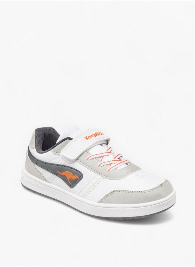 Boys' Logo Detail Sneakers with Hook and Loop Closure