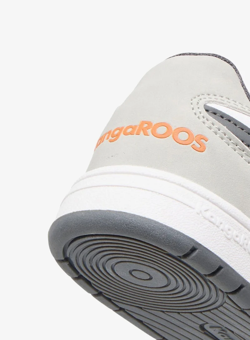 kangaROOS GREY Boys' Logo Detail Sneakers with Hook and Loop Closure for Men | Best Price UAE