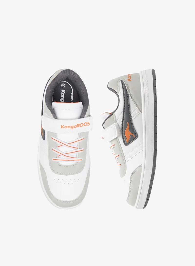 kangaROOS GREY Boys' Logo Detail Sneakers with Hook and Loop Closure for Men | Best Price UAE