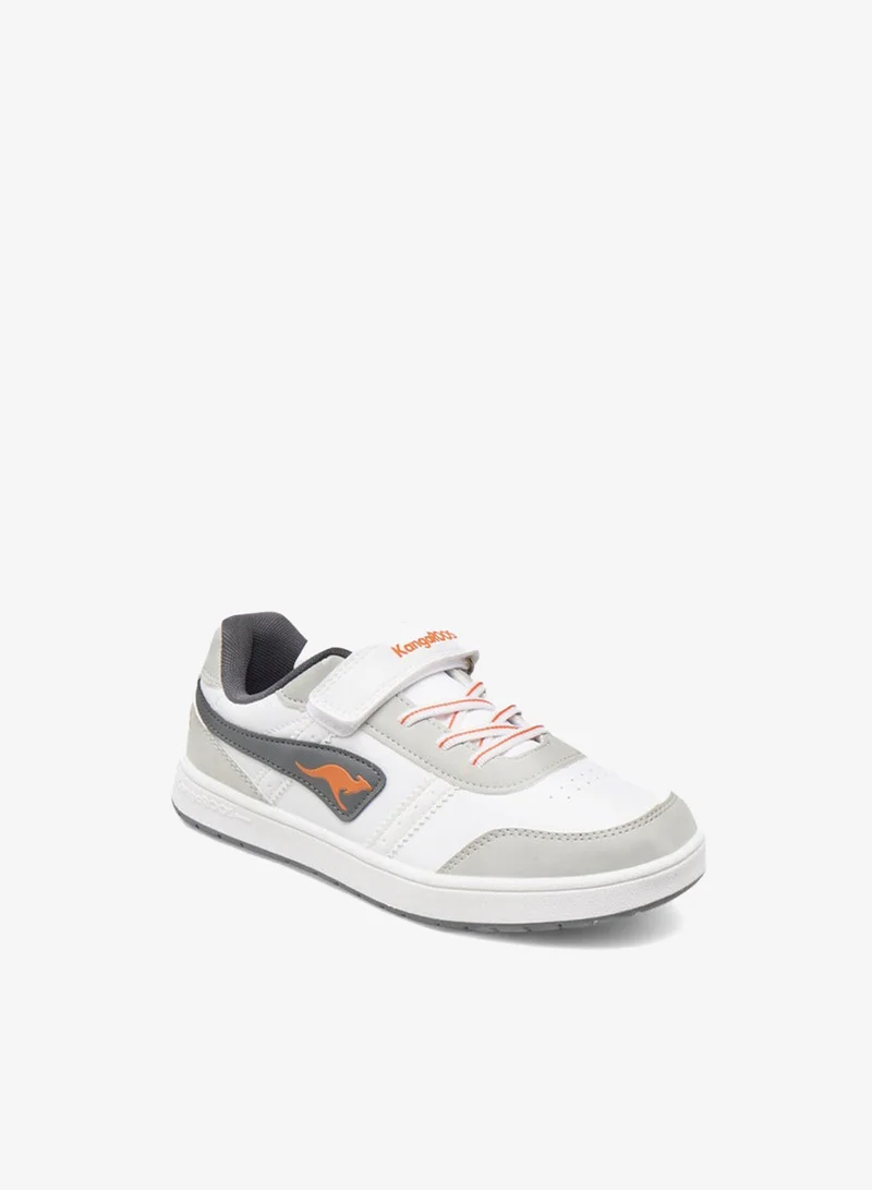 kangaROOS Boys' Logo Detail Sneakers with Hook and Loop Closure