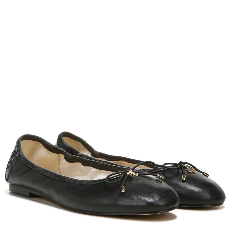 Sam Edelman Women's Felicia Ballet Flat, Black Leather, 6.5 Medium US - Image 3