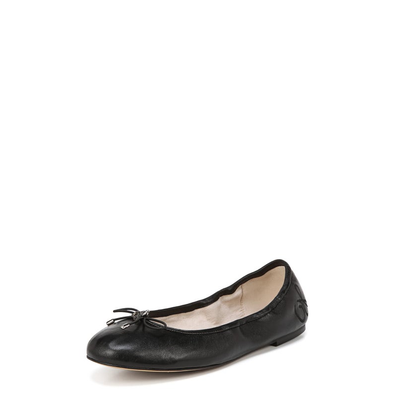 Sam Edelman Women's Felicia Ballet Flat, Black Leather, 6.5 Medium US - Image 1