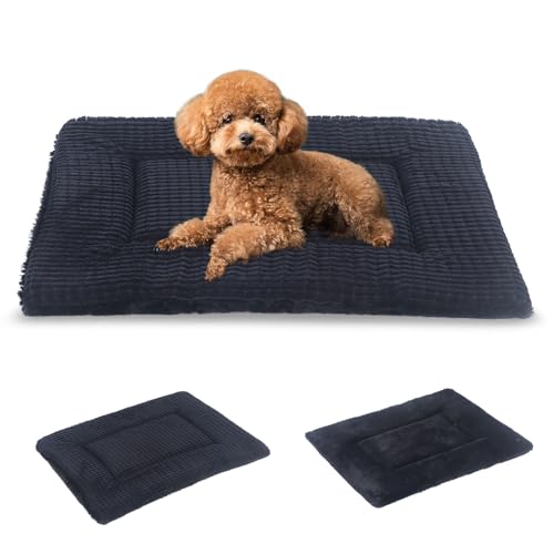 BVAGSS Reversible Dog Crate Pad Memory Foam Pet Bed Mat Soft Warm Machine Washable Sleeping Kennel Mattress for Small Medium Dogs XH079 24x18x16Dark Grey - Image 1