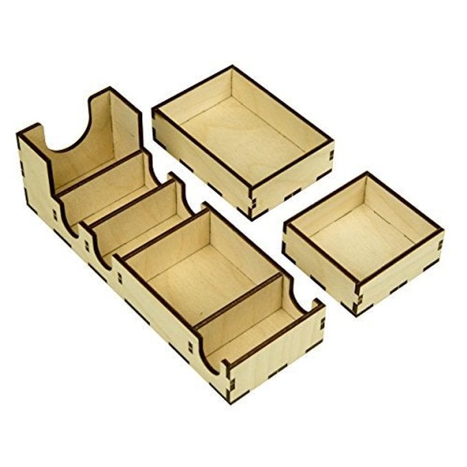 The Broken Token Race for The Galaxy Compatible Game Organizer Wood Storage Box with Multiple Adjustable Dividers and Rows - Image 5