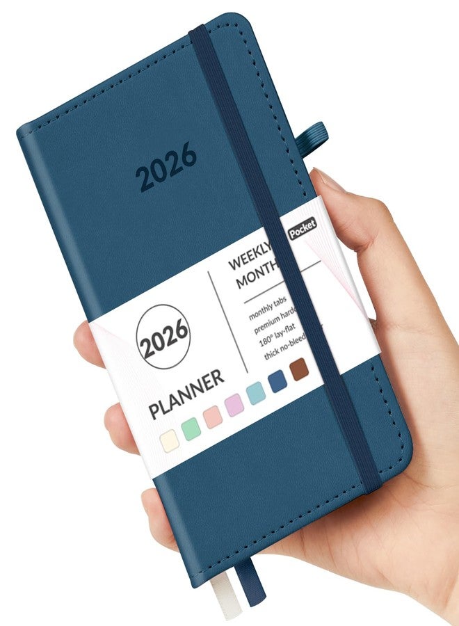 Forvencer Pocket Planner 2026, Weekly Monthly Planners with Month Tabs for Purse, 3.5" x 6", Jan 2026-Dec 2026, Cute Small Daily Academic Calendar, Elastic Band, Hardcover Agenda for Women, Teacher - Image 1