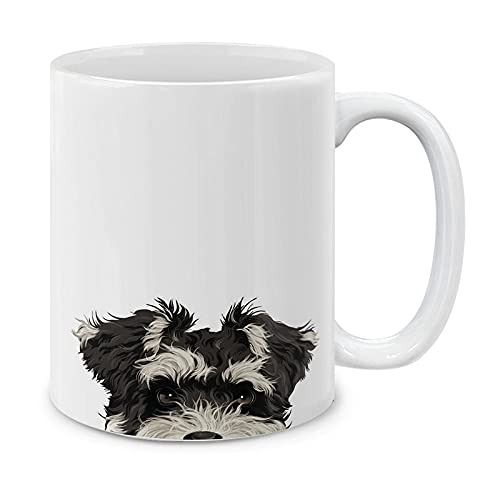 MUGBREW Schnauzer Puppy Dog Ceramic Coffee Mug Tea Cup 11 OZ