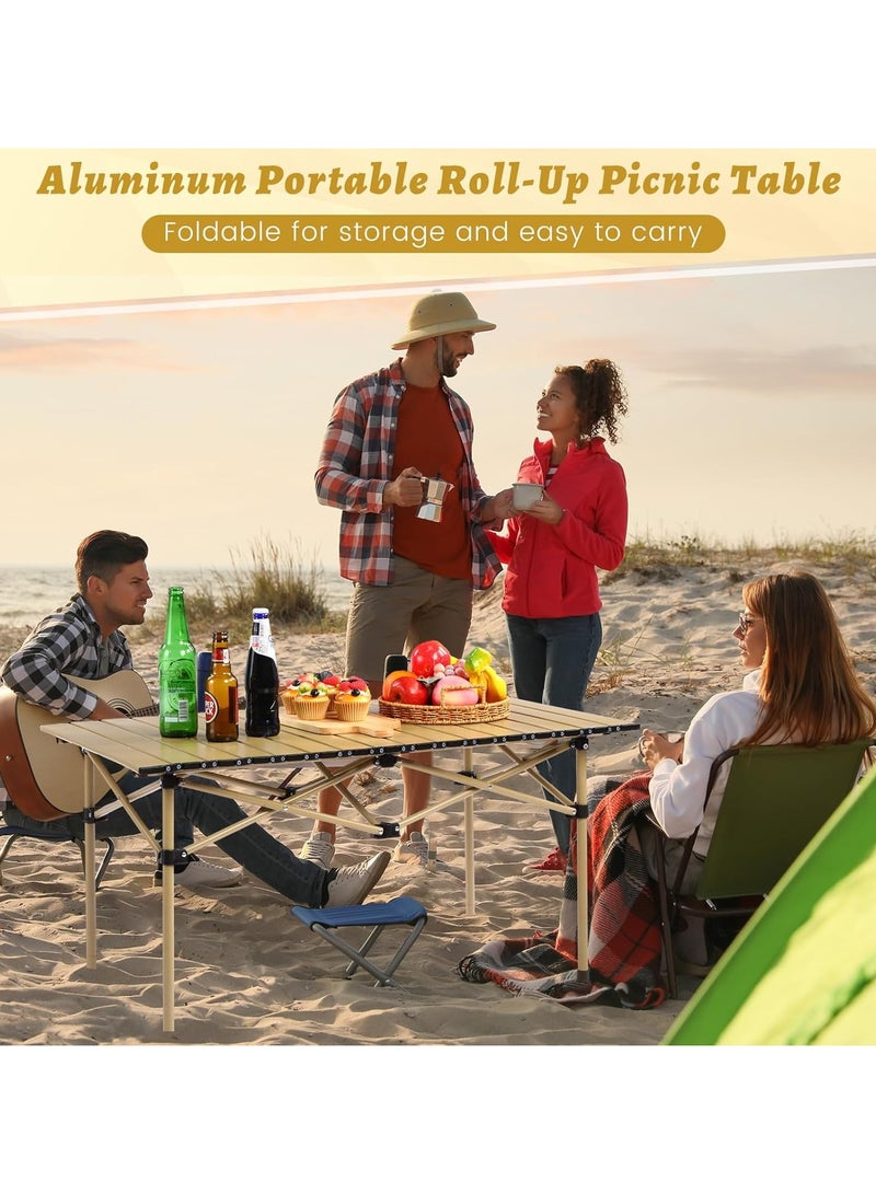 DubaiGallery Outdoor Camping Foldable Table Egg Roll Table Portable for Camping Picnic Garden Camp Table Folable - Image 3