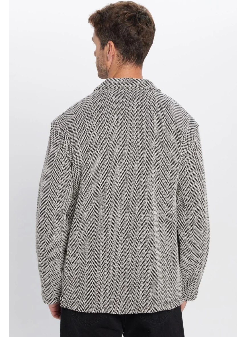تودورس Men's Relax Fit Casual Cut Knitted Double Pocket Snap Button Dobby Shirt