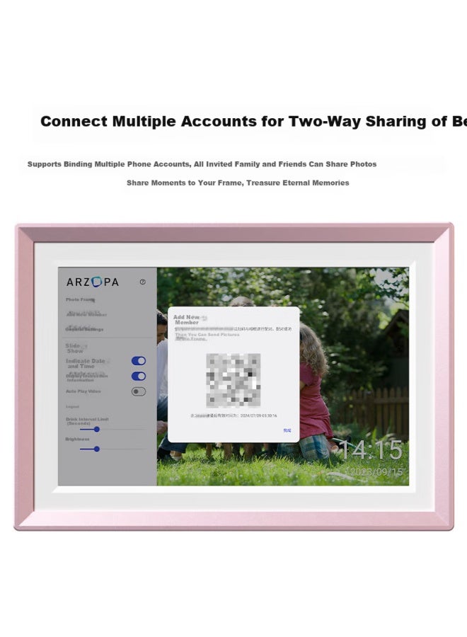 ARZOPA Inch Digital Electronic Photo Frame Smart Cloud Frame Touch Screen Display Photos Videos Desktop/wall Mountable D10 Rose Gold Holiday Gift Recommendation - Image 4