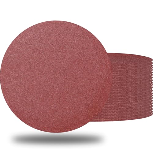 SACKORANGE 18 PCS 10 Inch PSA Sanding Discs Set - 80, 100, 120, 180, 240 400 Grit Sander Discs -10" Aluminum Oxide Sandpaper Discs with PSA Self Adhesive for Drywall, Floor, Woodworking, Auto Power Sander - Image 1