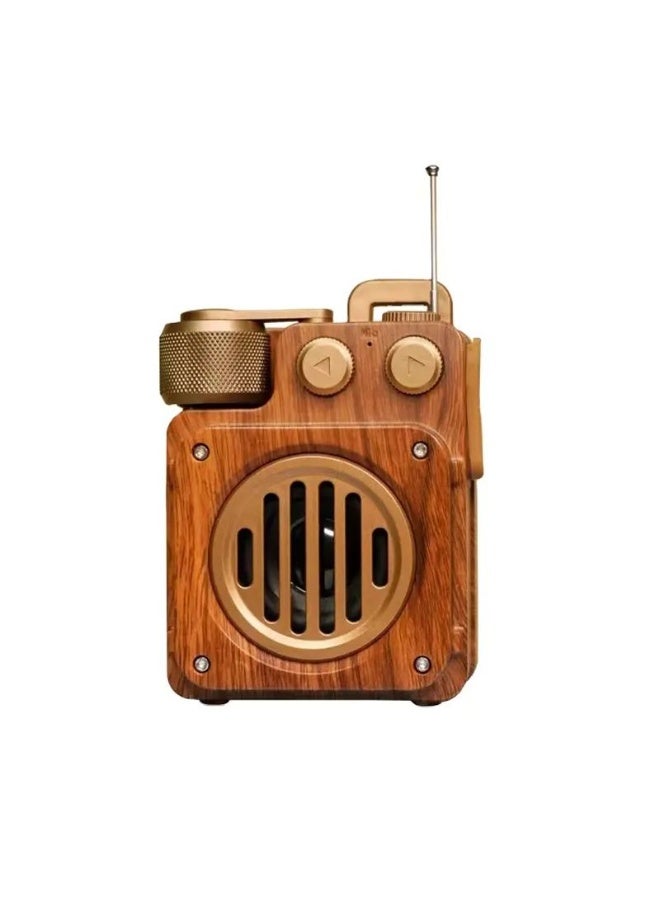 Vintage Radio Retro Bluetooth Speaker Wooden FM Radio Classic Style Portable Wireless Speaker with AUX and TF Card Ideal Birthday Gift for Men & Women - Image 2