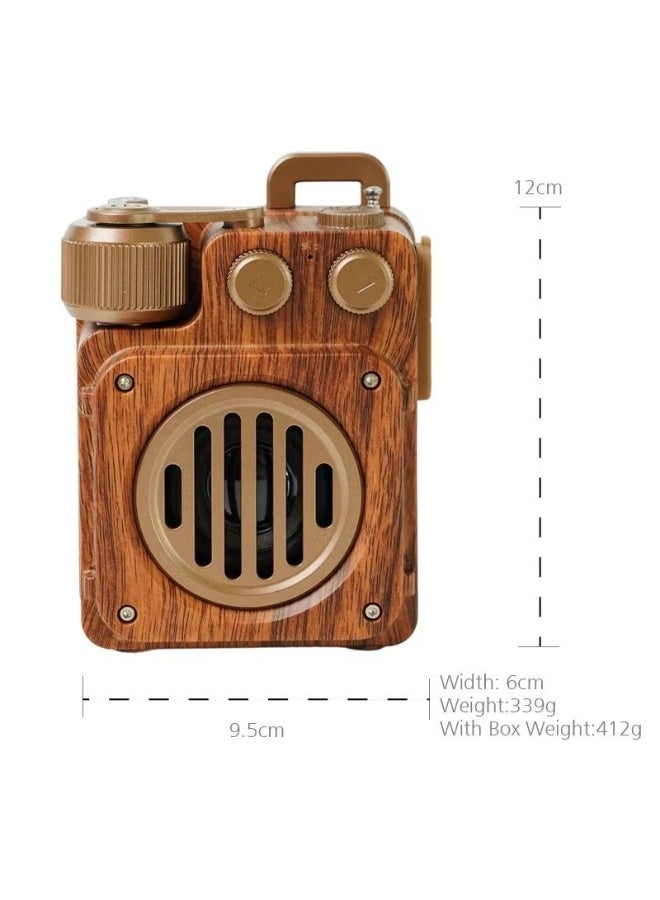 Vintage Radio Retro Bluetooth Speaker Wooden FM Radio Classic Style Portable Wireless Speaker with AUX and TF Card Ideal Birthday Gift for Men & Women - Image 4