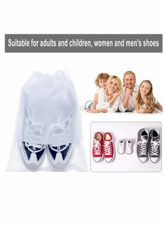 KASTWAVE 12 PCS Travel Shoe Storage Bag Non-Woven Storage Bag Portable Shoes Pouch with Transparent Window for Daily and Travel Use  - Image 4