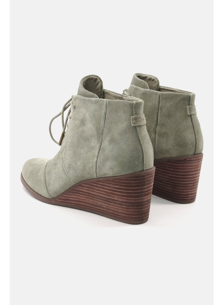 TOMS Women Lace Up Ankle Boots, Sage Green  - Image 2