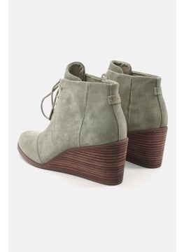 TOMS Women Lace Up Ankle Boots, Sage Green  - Image 2