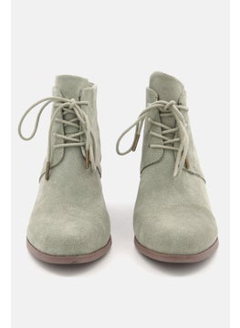 TOMS Women Lace Up Ankle Boots, Sage Green  - Image 3