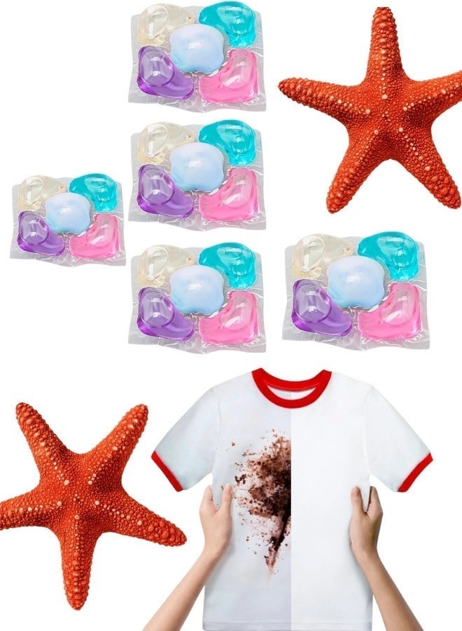 5-in-1 Concentrated Laundry Capsules 30 Count – Powerful Deep Cleaning Detergent Pods for Tough Stain & Odor Removal, Fabric & Color Care, Long-Lasting Fresh Fragrance, Easy Washing Machine Use for Everyday Clothes, Sportswear, Kids' Clothing & Household Laundry -With the scent of jasmine
