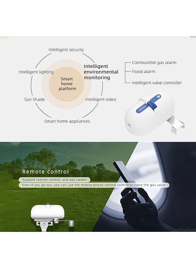 ZigBee Intelligent Valve Controller APP Remote Control Timer for Opening/Closing Water Valve Fuel Gas Valve Need to be Used with ZigBee Gateway
